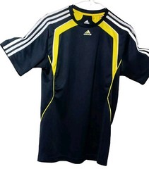 Adidas 2010 Climacool 1023307 Blue/Yellow Mens 100% Polyester T-shirt Top Small