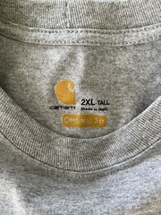Carhartt Men’s T-Shirt 2XL Tall Gray, Pocket, Short Sleeve