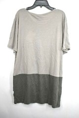 Onia Chad Mens Colorblock Comfortable Linen Short Sleeve T-Shirt Long $85 NWT