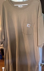 Carhartt K87 Pocket T-Shirt Men’s 3XL Desert Khaki Loose Fit NWT