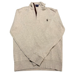 Polo Ralph Lauren Long Sleeve Pullover LSHZM16, Beige Brown Zipper XS