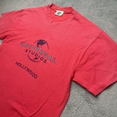 Universal Studios Hollywood T-Shirt Mens Small Vintage 90s Red Logo California