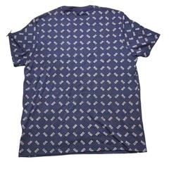 Michael Kors Men’s Allover Print Indigo Blue White Shirt Tee Size Large L New