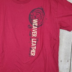 Weaver Leather Graphic T-Shirt Red Men’s Large District Made Workwear Ranch Tee
