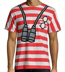 WHERE’S WALDO COSTUME T-SHIRT LARGE L NEW