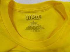 Adult Unisex Yellow L M&M’s Face Halloween Cosplay Costume T-Shirt