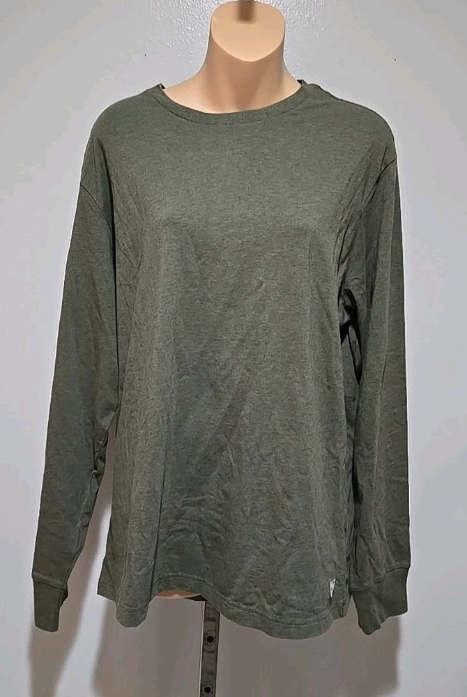 NWT Cremieux Men’s Long Sleeve Tee Green Size L Large Cotton Spandex Blend