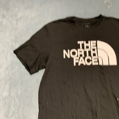The North Face T-Shirt Men Medium Black Graphic Logo Crew Neck Casual Summer Tee