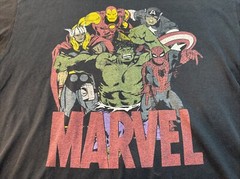 Marvel Avengers Shirt Mens Sz XL Black Fruit Of The Loom Vintage Y2K Graphic