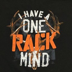 Brisco Brands Men’s Graphic Tee T-Shirt Size L “I Have a One Rack Mind” Hunter