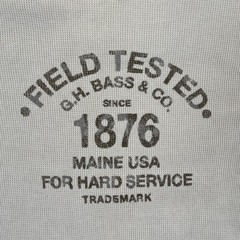 G.H. Bass & Co Long Sleeve T-Shirt Mens Large Beige Field Tested 1876 Thermal