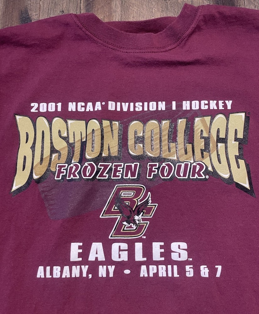 Vintage Boston College Eagles 2001 NCAA Hockey Frozen Four (XL) Gear For Sports
