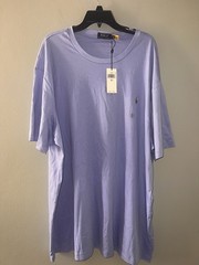 Polo Ralph Lauren Shirt Mens 3LT Blue Classic Pony Tee Crew Neck Golf 639