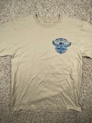 Reno Nevada Men T-Shirt Medium Beige Graphic 2013 Motorcycle Bike Rally 19th