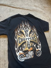 West Coast Choppers Men’s S Black Cotton Double-Sided Graphic Logo T-Shirt