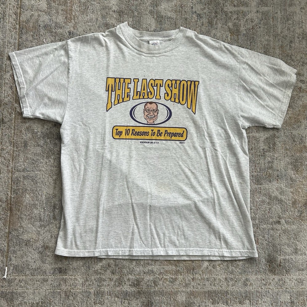 Vintage The Last Show David Letterman Jesus parody Jesus T-shirt Size XL
