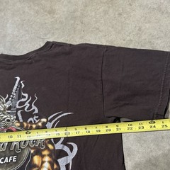 Hard Rock Y2k Surf Skate Vintage Dragon and Tiger T-Shirt Brown Size L 2000s emo