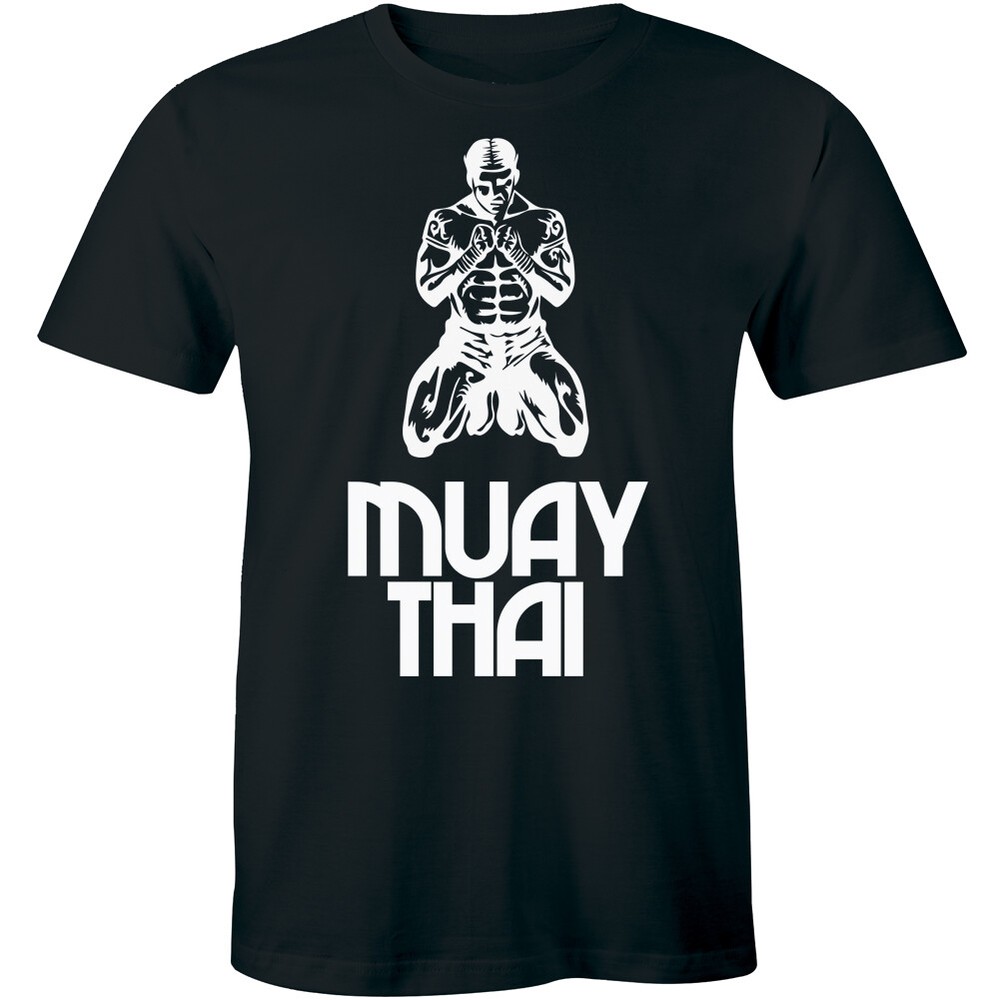 Muay Thai Fighting Shirt Fitness Exercise Training Gym Workout Men’s T-shirt Tee