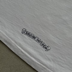 Vintage Chrome Hearts Longsleeve Tee Shirt Distressed Size M White Blue