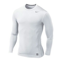 Nike Pro Combat Dri-Fit Men’s Size XL White Compression Training Gym Long Sleeve