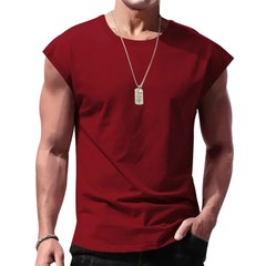 “Men’s Sleeveless T-Shirt Summer Sports Vest Casual Loose Fit Top”