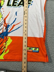 Blac Leaf Shirt Men’s XL White Colorblock Motocross Racing Biker Streetwear Tee