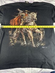 Rock Chang Skeleton Cowboy Horse XL Skulls Goth Shirt