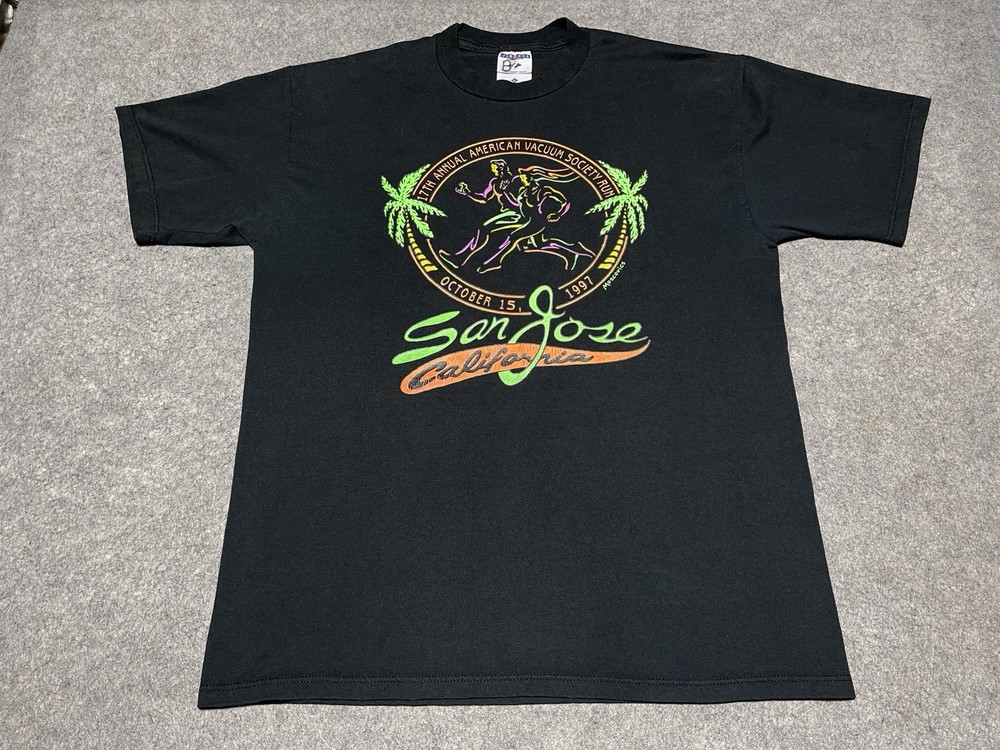 VTG 1997 17th Annual American Vacuum Society Run SCIENCE San Jose CA Black Shirt