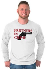 Crime His Hers Couples Boyfriend Girlfriend Long Sleeve Tshirt for Men or Women