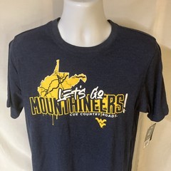 Colosseum Mens T-Shirt Medium Blue WVU West Virginia Cue Country Roads NWT FS!