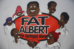 Vintage Junkyard Gang Fat Albert Shirt Size LG Front/Back Print Scene Not Herd