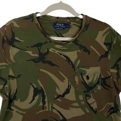 Polo Ralph Lauren Mens Camo Pocket T-Shirt Custom Slim Fit Green Brown Large