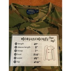 Polo Ralph Lauren Mens Camo Pocket T-Shirt Custom Slim Fit Green Brown Large