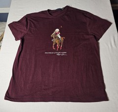 Polo Bear by Ralph Lauren graphic t-shirt Mens Size XL Burgandy