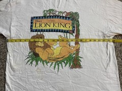 Vintage 90s Disney The Lion King Promo Simba T-shirt Single Stitch Sz XL Chopped