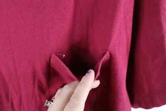 Vintage 90s Streetwear Mens Large Faded Blank Pocket T-Shirt Burgundy Cotton