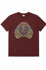 Supreme Burgundy Logo Graphic Print Crew Neck Short Sleeve T-Shirt Men’s M