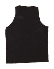 JACK & JONES Mens Vest Top XL Black Floral Cotton DB84