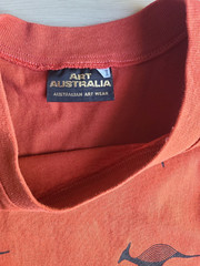 Vtg Kangaroo Art Australia Animal SAFARI Mens M T Shirt USA 1990s Tee