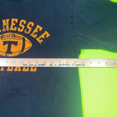 Champion Mens Tennessee Football T-Shirt Black Orange Graphic Tee Large
