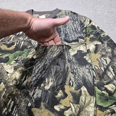 Men’s Vintage Mossy Oak Camo AOP Long Sleeve Shirt Size L Ranger USA Made 90s