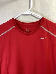 Nike Pro Dri-Fit Red Sleeveless Large Cotton Blend T Shirt