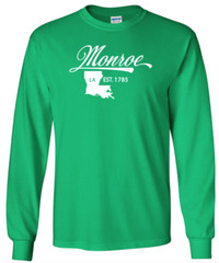 Monroe Louisiana T-Shirt Long Sleeve Graphic tee