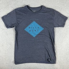 Billabong Shirt Men’s M Gray Cotton Crew-Neck Short Sleeve Beach Outdoor