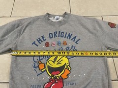 Brisco Brands PACMAN Original Player Sweater Gray Size Medium VGC Arcade Games