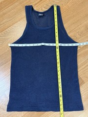 Vintage 70s 80s Trax Activewear Mesh Sheer Blue Tank Top Sz XL Men’s Retro USA