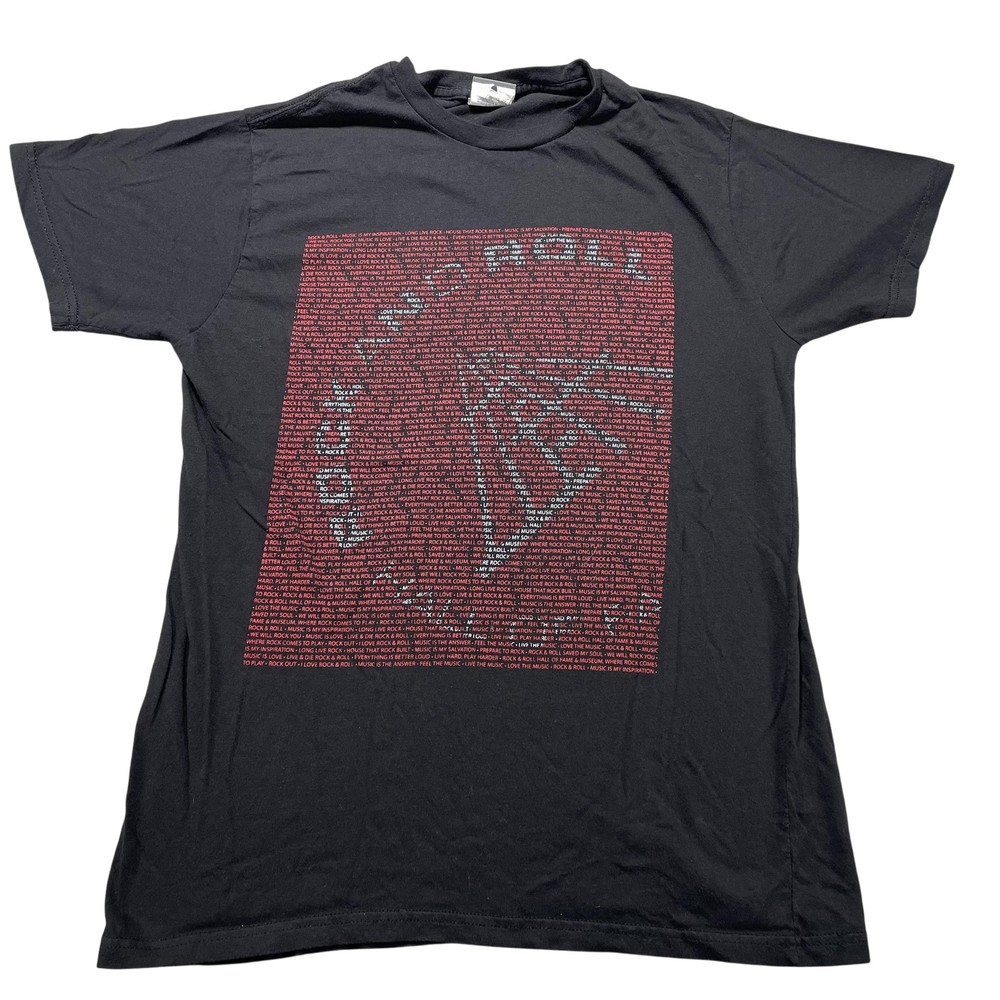 Rock And Roll Hall Of Fame Museum Shirt Mens Medium Black Cleveland Graphic Tee