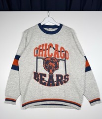 + Vintage 90s CHICAGO BEARS Logo Striped Sweater Knit – GARAN – Large – Acrylic