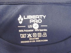 Liberty Pro Shirt Mens 5XL Blue Neon Green Poly Spandex Gym Short Sleeve New