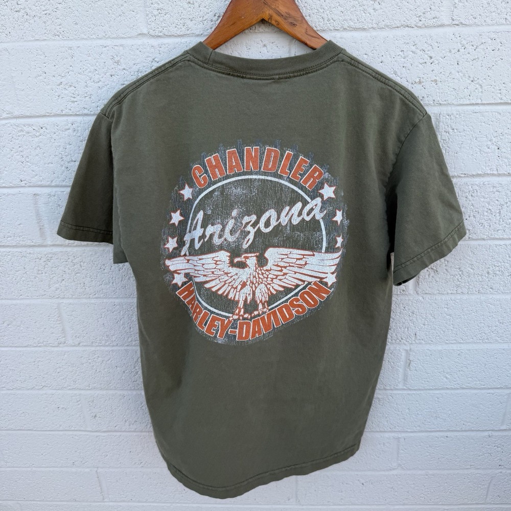 Harley Davidson – Chandler, Arizona Medium Army Green 100% Cotton T-Shirt